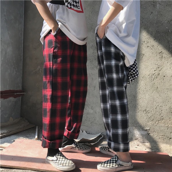 Quần dài kẻ caro phong cách retro Hàn Quốc cho nam với 4 màu tùy chọn | BigBuy360 - bigbuy360.vn
