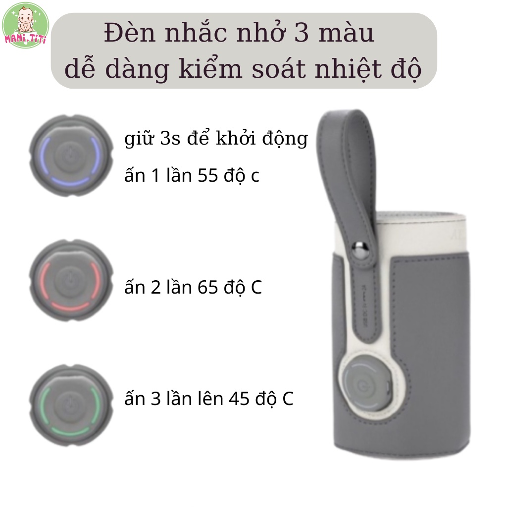 Túi giữ nhiệt bình sữa  ABOUT BABY thông minh 3 chức năng