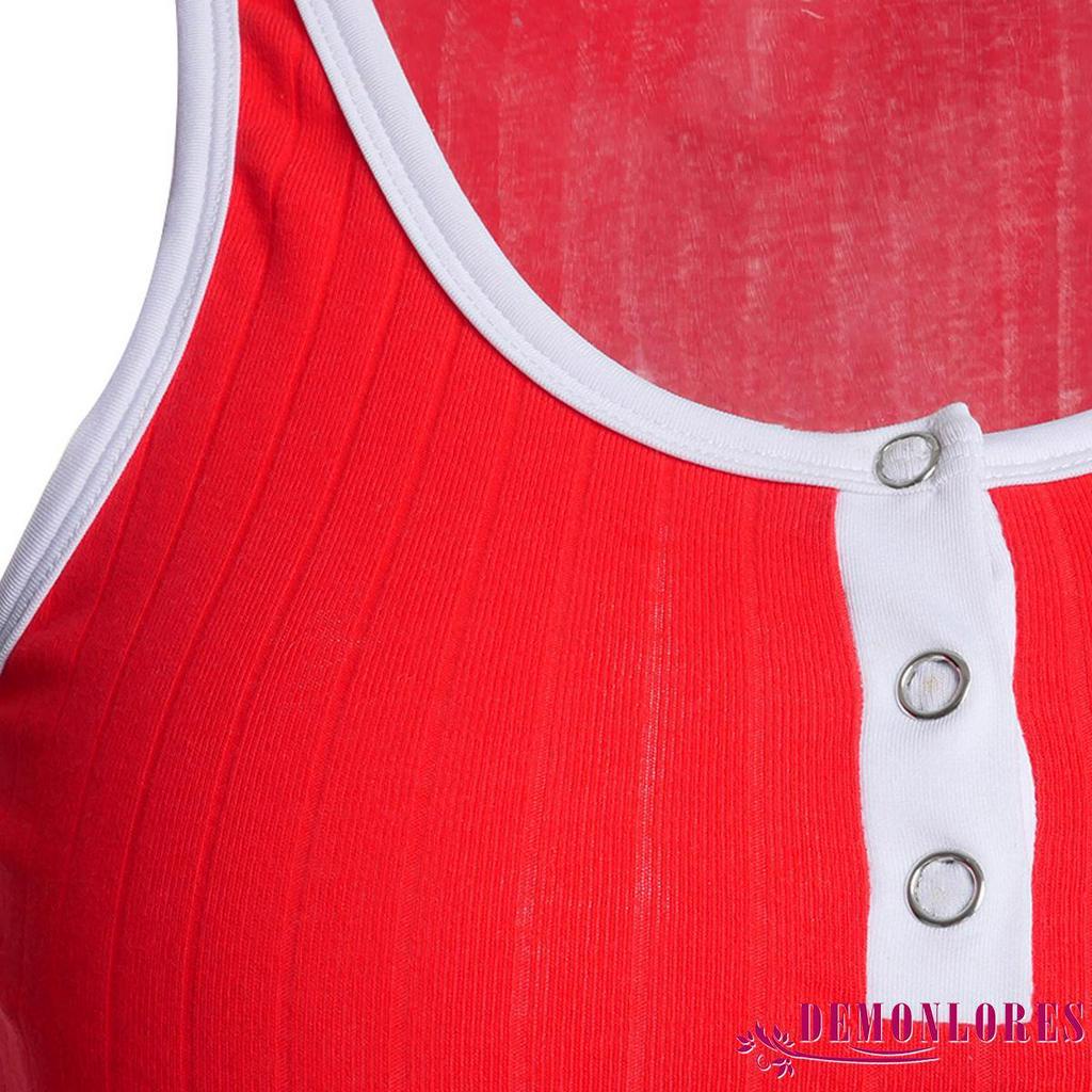 Áo thun không tay cổ chữ U dáng ôm vừa vặn sành điệu cho nữ