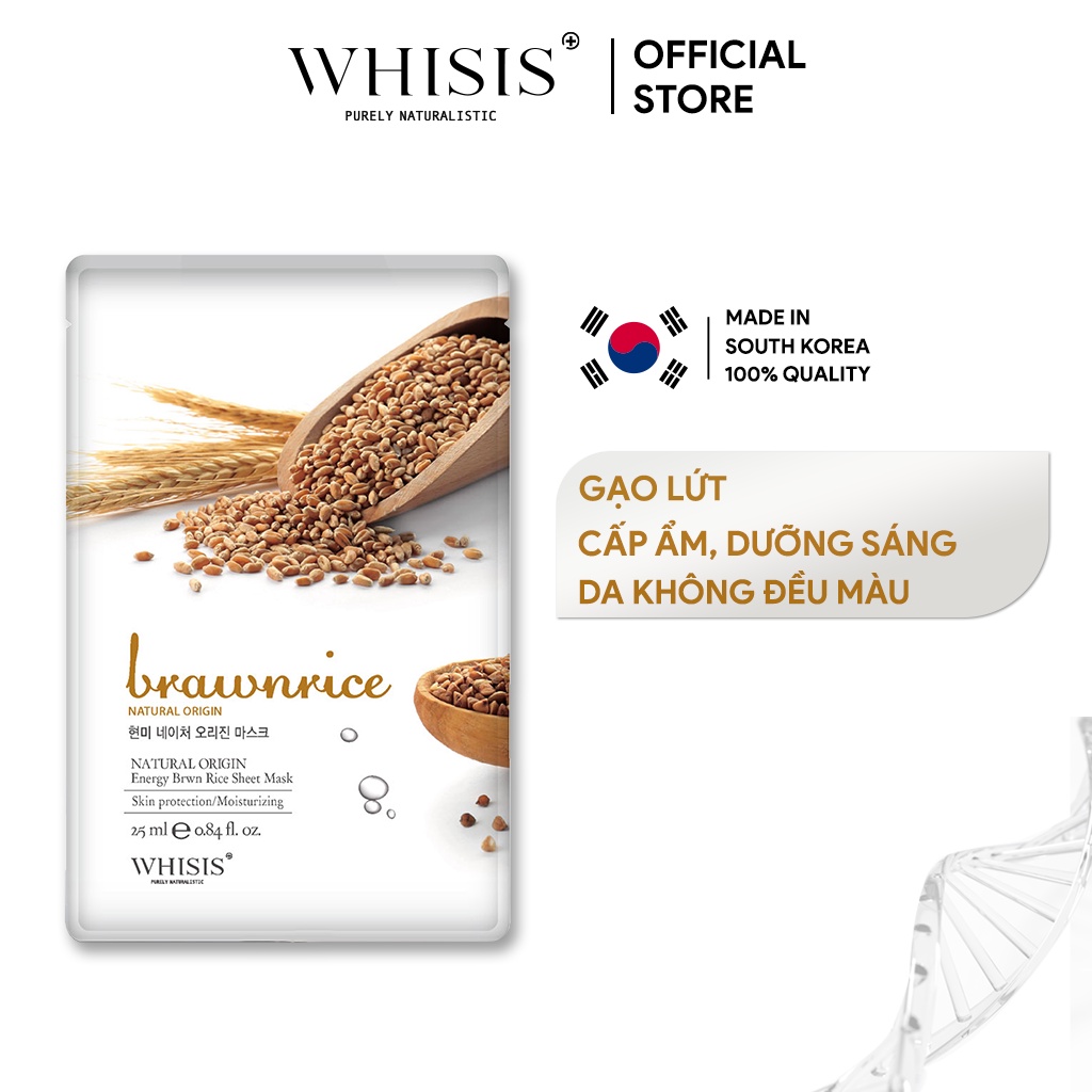 Mặt Nạ Dưỡng Da Gạo Lứt WHISIS Nature Origin Energy Giúp Tái Tạo Làn Da, Giúp Da Sáng Và Hồng Hào