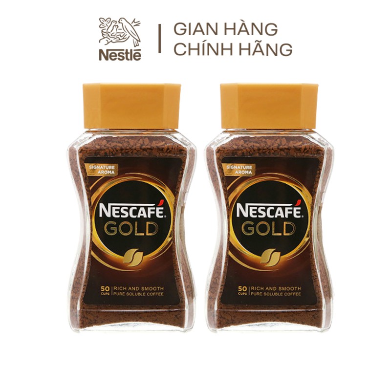 Combo 2 hộp cà phê Arabica nguyên chất hòa tan Nescafé Gold Blend 100gr/hộp