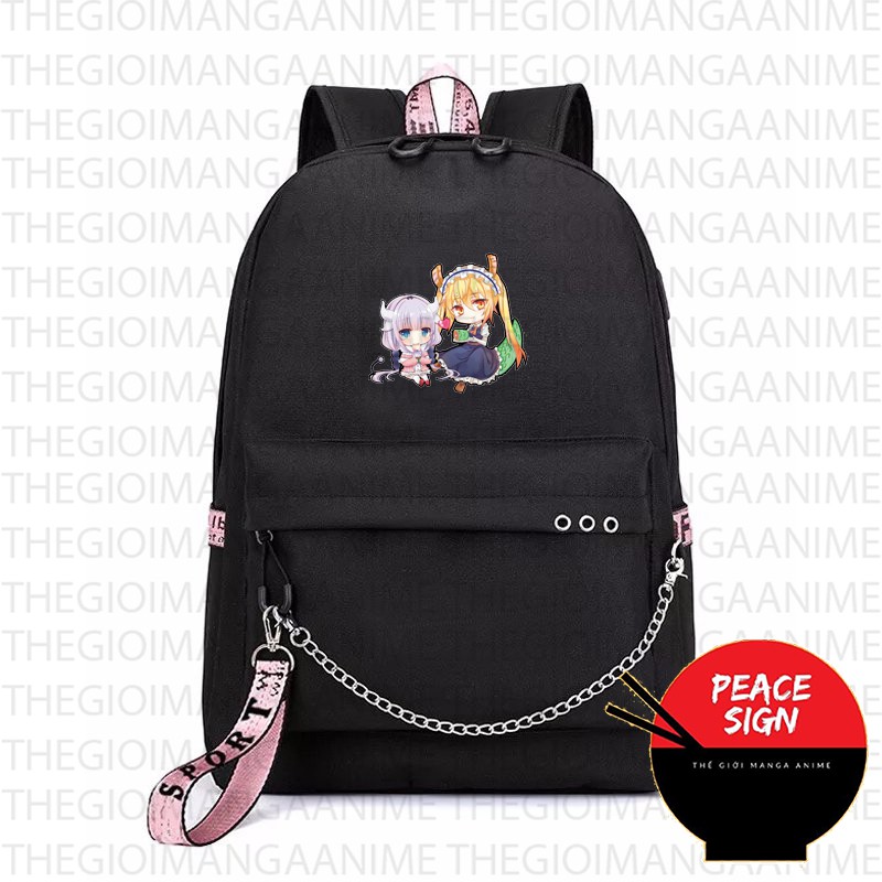 Balo thông minh in hình Kobayashi-san Chi no Maid Dragon CÔ HẦU GÁI RỒNG anime chibi