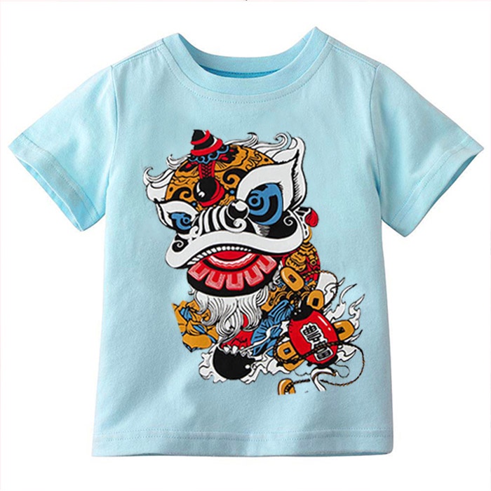 Áo Trẻ Em In Hình Múa Lân Siêu Đẹp | Áo Thun Tết 2023 Cho Bé Trai Bé Gái LX10 | Áo Chất Store