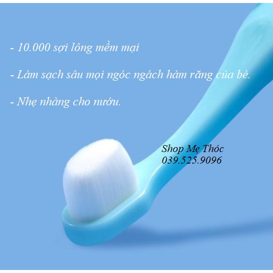 Bàn chải đánh răng 10,000 sợi lông mềm cho bé