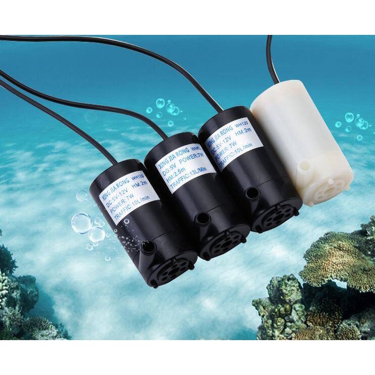 Máy Bơm Nước Chìm Mini 5V-12V DC 10L / Phút
