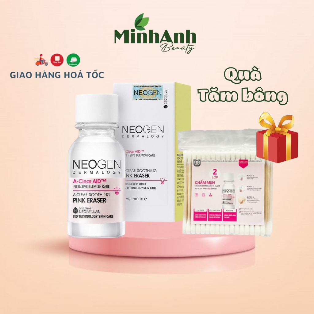 Chấm Mụn 2 Lớp Xẹp Mụn Sau 4H Neogen Dermalogy A-Clear Aid Soothing Pink Eraser 15ml