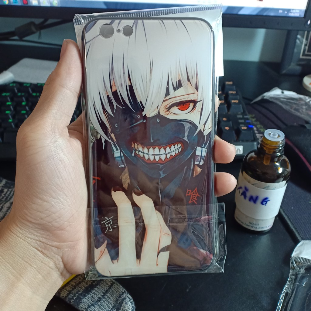 Ốp Lưng Điện Thoại Anime Tokyo Ghoul - Kaneki Ken - Iphone 5/5s 6/6s 6+/6s+ 7/8 7+/8+ X/Xs Xr Xs Max