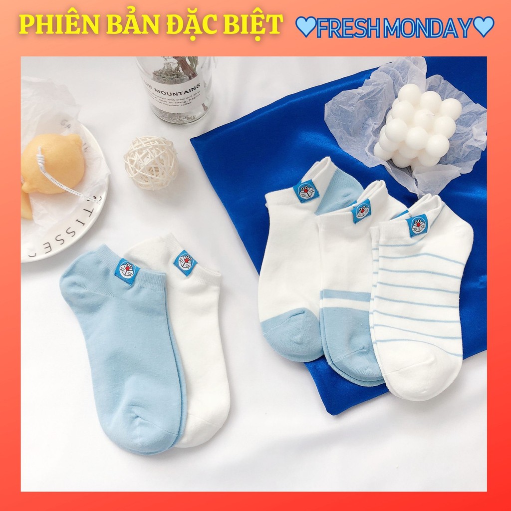 Tất vớ cổ thấp Doraemon ⚡️ 𝐅𝐑𝐄𝐄 𝐒𝐇𝐈𝐏 ⚡️- Mẫu mã đa dạng, chất cotton mềm mịn  - [THA HỒ CHỌN MẪU] Mã TX10