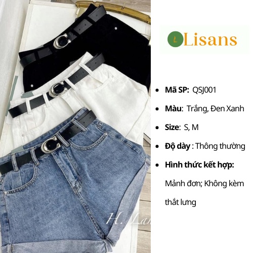 Quần đùi nữ jean lưng cao bò cạp cao QSJ001