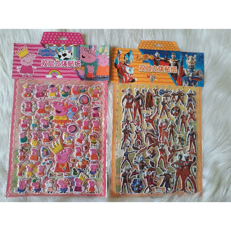 Hình Dán 3D Hoạt Hình Nhiều Mẫu Vui Nhộn, Sinh Động Đáng Yêu Cho Bé