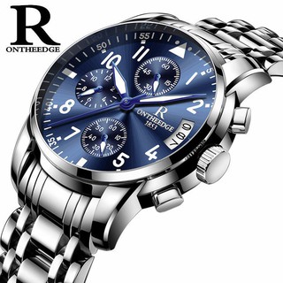 Đồng hồ nam chính hãng r-ontheedge mặt kính tráng sapphire chạy full kim + lịch ngày