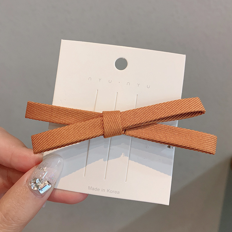Kẹp Tóc Hình Nơ Bằng Vải Đơn Giản Thời Trang Phong Cách Hàn Quốc Dành Cho Nữ