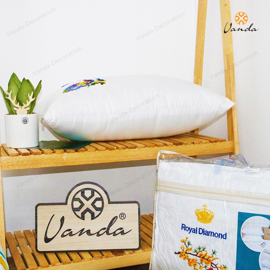 Ruột gối đầu cotton lụa thêu cao cấp Royal Diamond