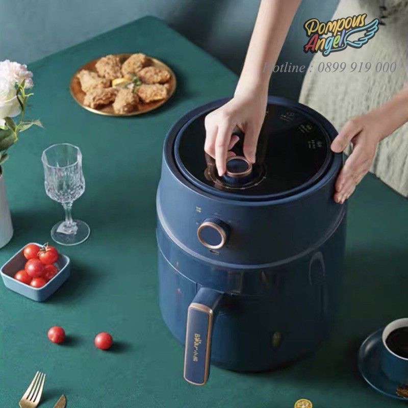 Nồi chiên không dầu đối lưu BEAR QZG-A15Q1 / QZG-A15T2 dung tích 4.6L công suất 1500W màu xanh