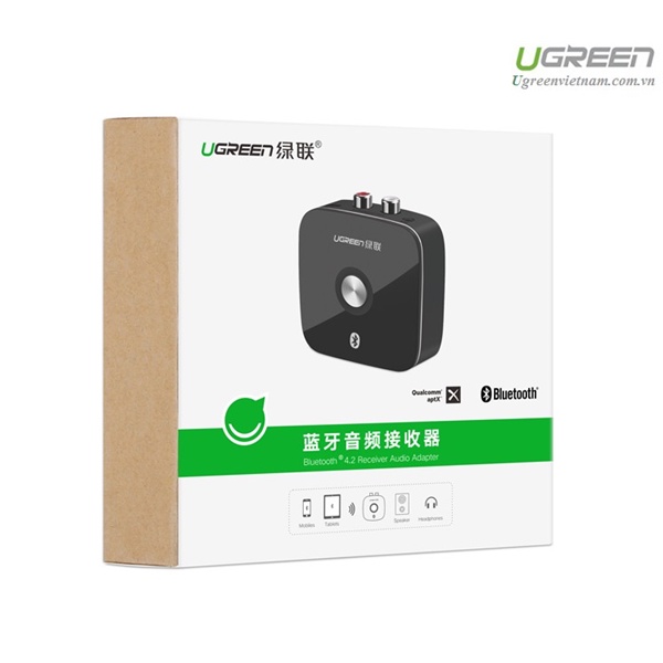 Bộ Thu Bluetooth 5.0 Cho Loa, Amply Cổng RCA, 3.5mm cao cấp Ugreen 40759_Hàng chính hãng