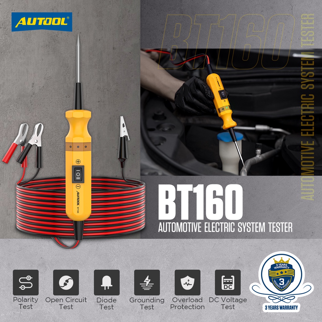 Thiết Bị Kiểm Tra Nguồn Điện Xe Hơi AUTOOL BT160