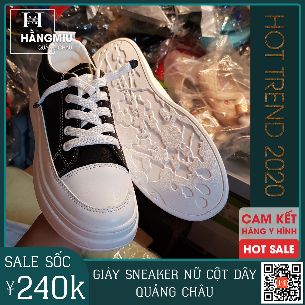 Giày Sneaker Thể Thao, Giày Nữ Buộc Dây Quảng Châu Cao Cấp Hot Trend 2022