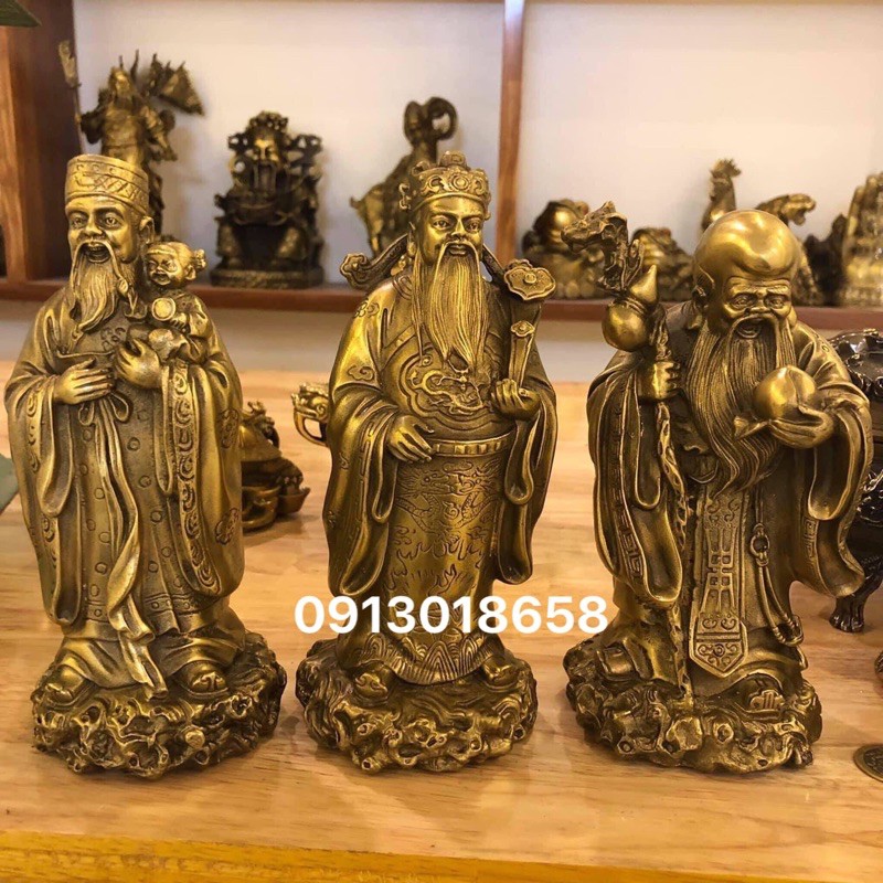 Bộ tam đa PHÚC LỘC THỌ bằng đồng