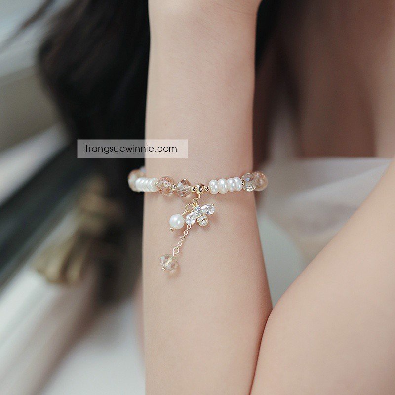 Lắc tay ngọctrai bee pha lê