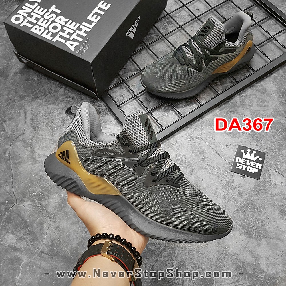 [FREE SHIP + TẶNG VỚ] Giày ADIDAS ALPHABOUNCE BEYOND XÁM CAM chuyên thể thao, chạy bộ, bền nhẹ êm | NeverStopShop.com