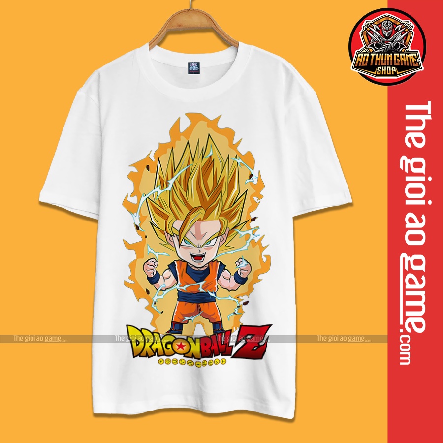Áo dragon ball Goku nam nữ Áo phông Goku dragon ball  trắng đen form rộng unisex cotton co giãn thoáng mát T12