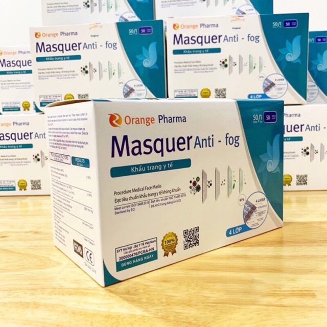 Khẩu trang kháng khuẩn 4 lớp Masquer - Orange Pharma