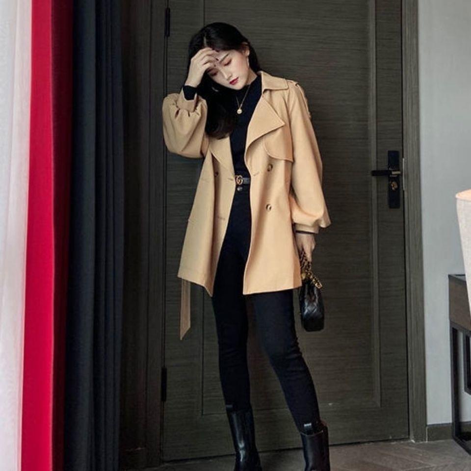 Áo Khoác Kaki Dáng Ngắn Phong Cách Hàn Quốc Thời Trang Xuân Thu Cho Nữ