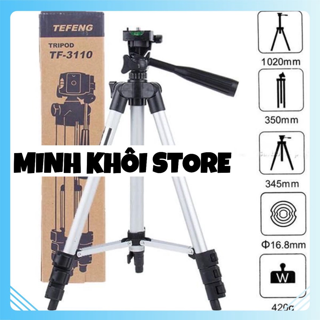 Giá đỡ 3 chân máy chụp ảnh Tripod TF-3110 + Miếng kẹp điện thoại