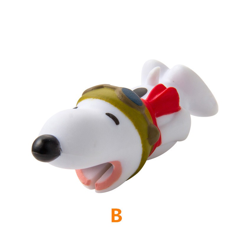 Phụ Kiện Bảo Vệ Dây Cáp Sạc Iphone Hình Chó Snoopy Dễ Thương