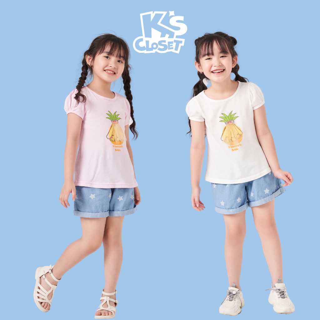 Áo Phông Cộc Tay Cho Bé Gái (03 - 09 Tuổi) K's Closet K038ONS TMMN