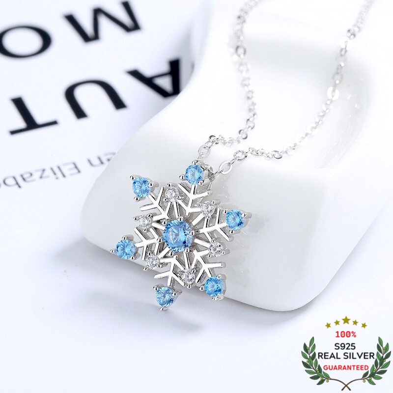 Dây Chuyền Bạc S925 Hoa Tuyết Thanh Lịch | Vòng Cổ Nữ Trang Sức Bạc 925