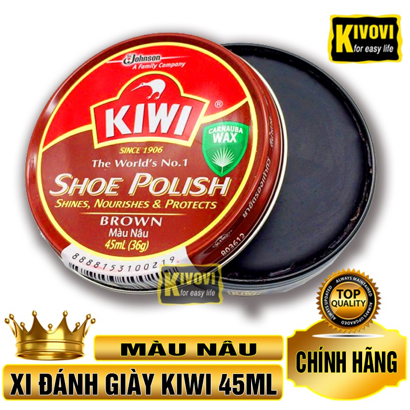 Xi Đánh Giày Màu Nâu Kiwi - Sáp Đánh Bóng Giày Da - Si Đánh Giầy - Sáp Lau Giày Đánh Bóng Giày Da - Kivovi