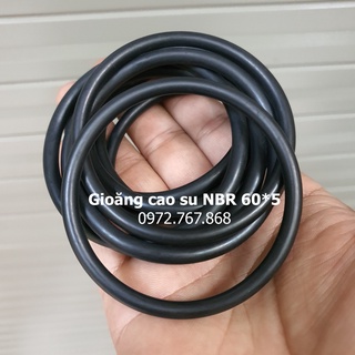 Gioăng cao su NBR 60*5mm Đường kính trong 60mm, đường kính ngoài 70mm, dày 5mm