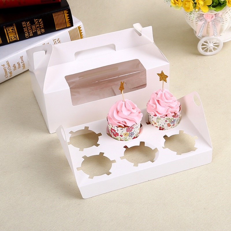 Hộp đựng cupcake có quai xách