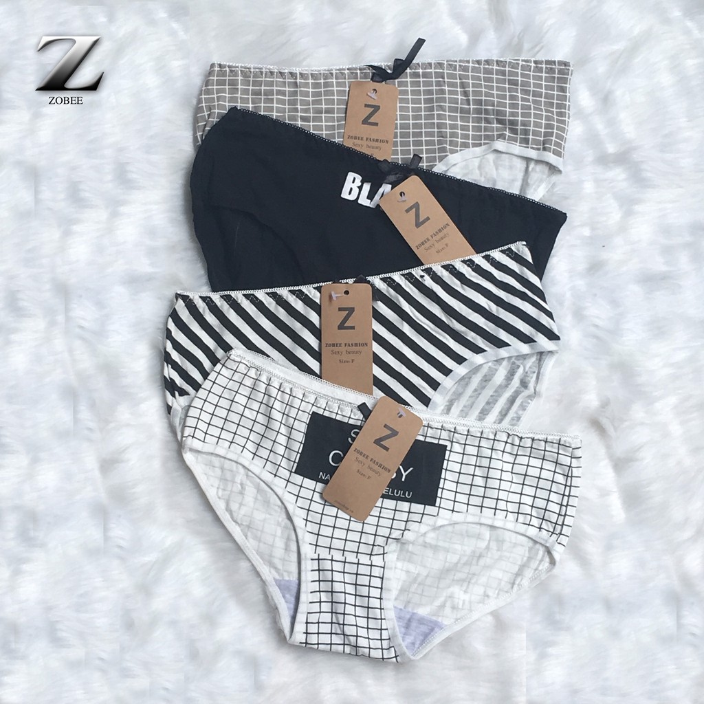 ZOBEE Combo 4 quần lót nữ cotton hàng đẹp | BigBuy360