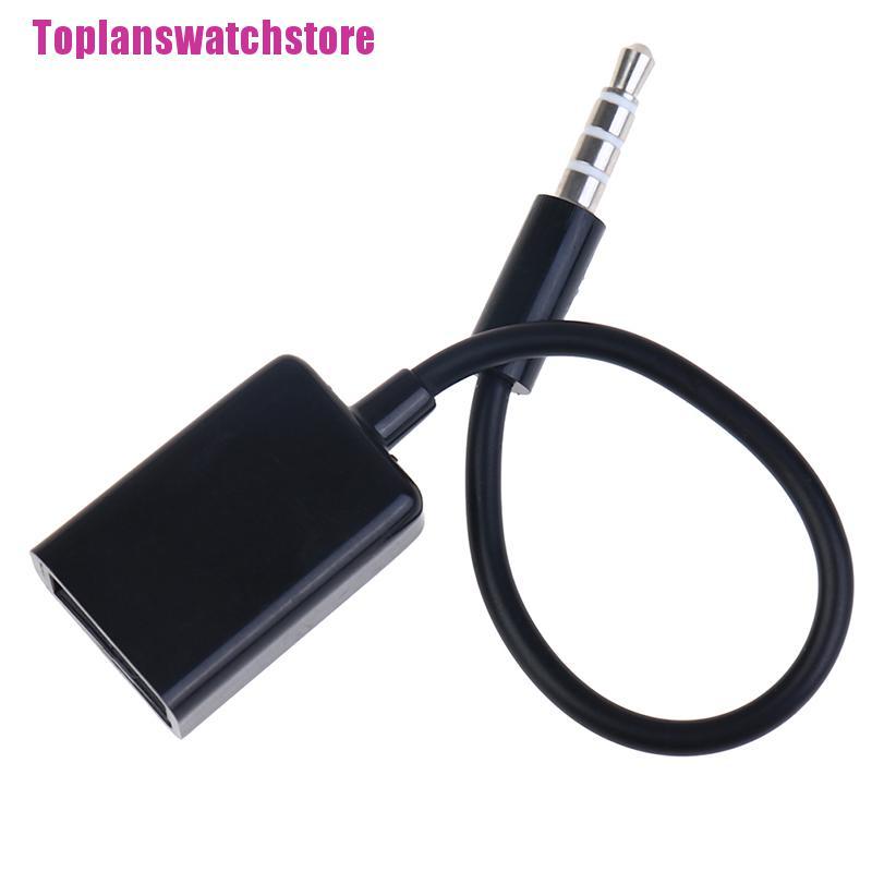 Cáp Chuyển Đổi Âm Thanh AUX Giắc Cắm 3.5mm Sang Cổng USB 2.0 Cho Xe Hơi