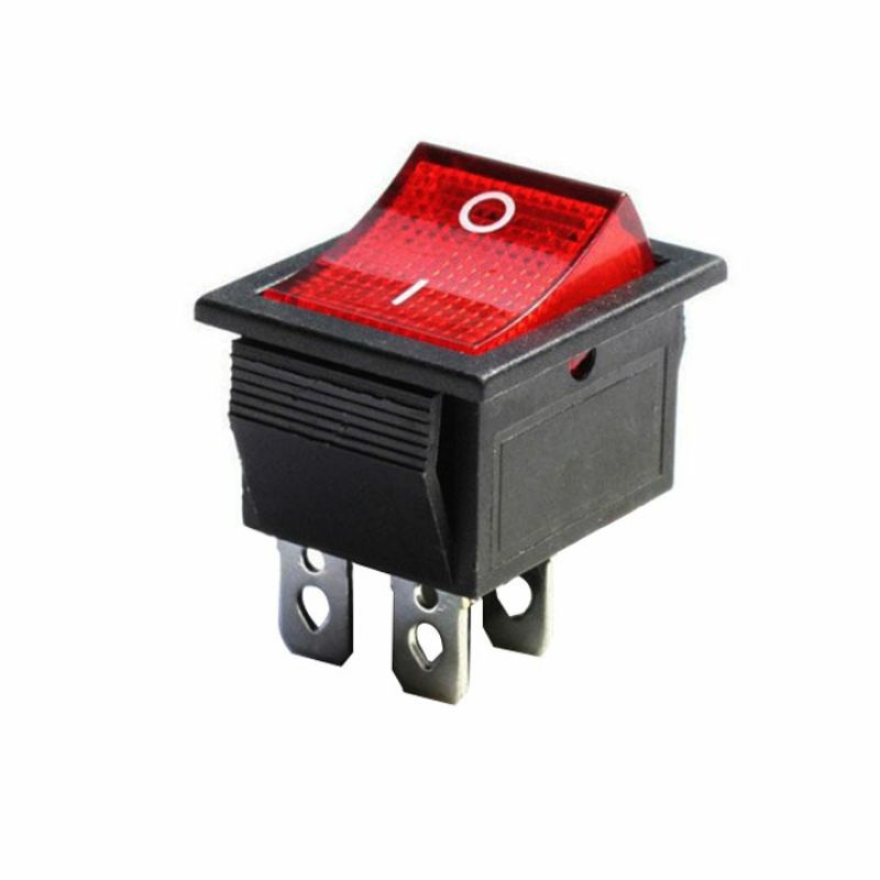 5 Công tắc bập bênh KCD4 15A 4 chân có đèn