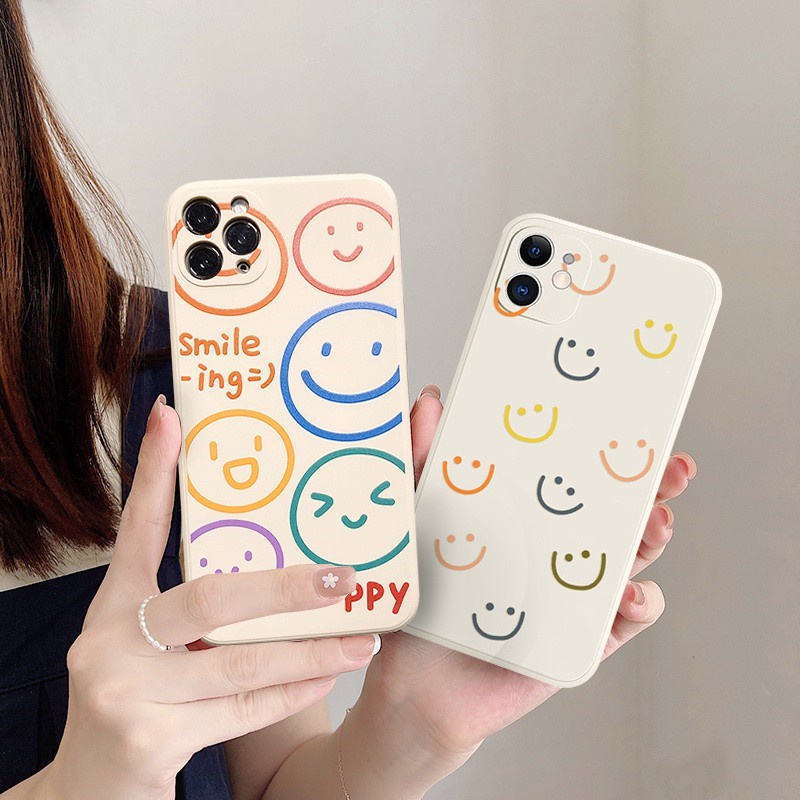 Ốp điện thoại silicon mềm họa tiết mặt cười cho iPhone 12/ 12Pro Max 11/11Pro 11Pro Max X XR XS XS MAX 7 8 Plus SE