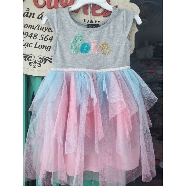 Đầm bé gái Tqxk Pink Violet,Zunnie lilt