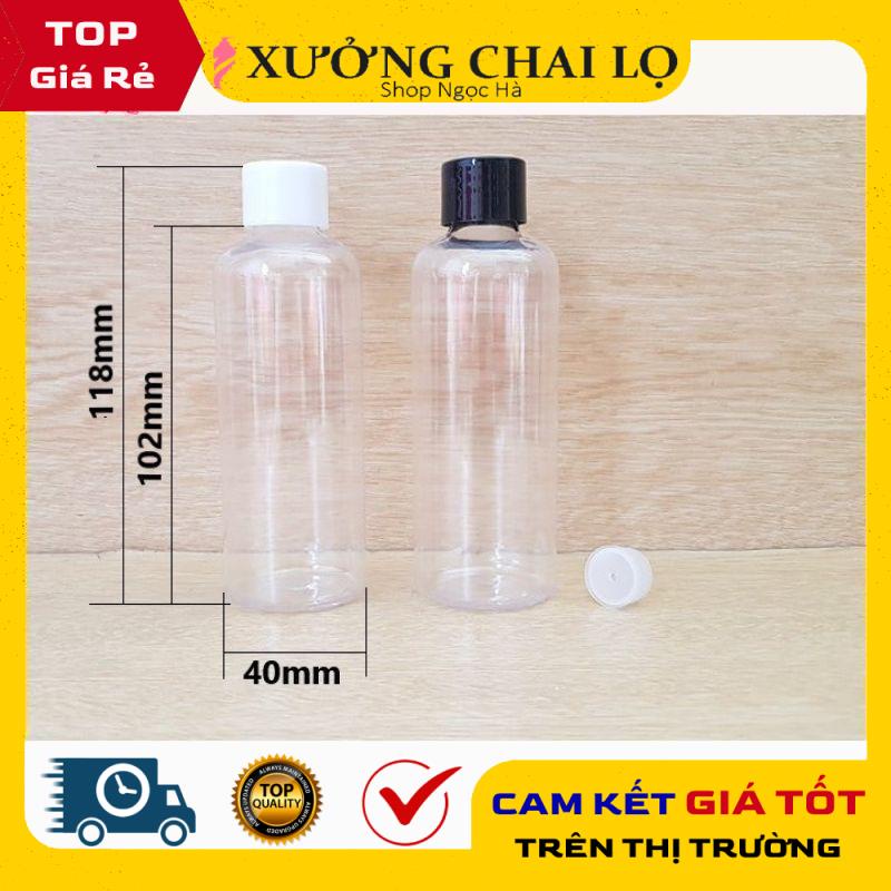 Chai Chiết Nước Tẩy Trang ❤ GIÁ RẺ NHẤT ❤ Chai Nhựa Pet Nắp Vặn Đen Kèm Nút Nhỏ Giọt 20ml-250ml Chiết Toner, Hoa Hồng