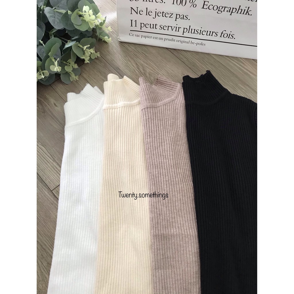 ÁO LEN TĂM CỔ 3 PHÂN (ảnh thật/video/sẵn) | BigBuy360 - bigbuy360.vn