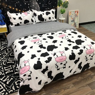 Chăn Ga Gối Coton poly hàng nhập khẩu - Bò sữa trắng