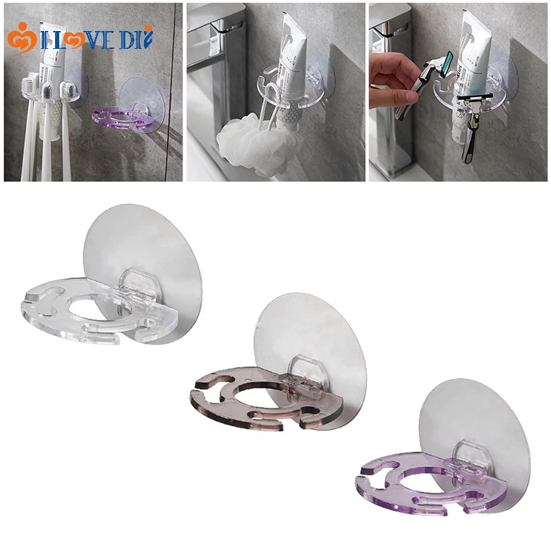Giá Đỡ Bàn Chải Đánh Răng Gắn Tường Thiết Kế Đơn Giản Chống Nước Đa Năng Tiện Dụng Cho Nhà Tắm