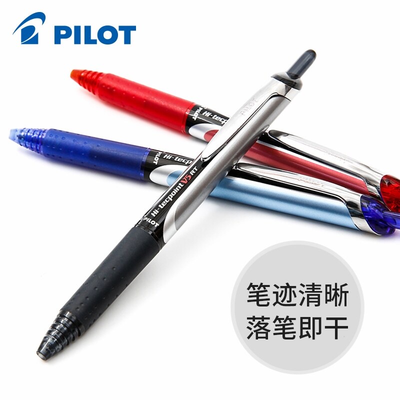 Bút Mực Nước 0.5 mm Pilot Hi-Tech V5 RT - BXRT-V5- Mực xanh dạng bấm
