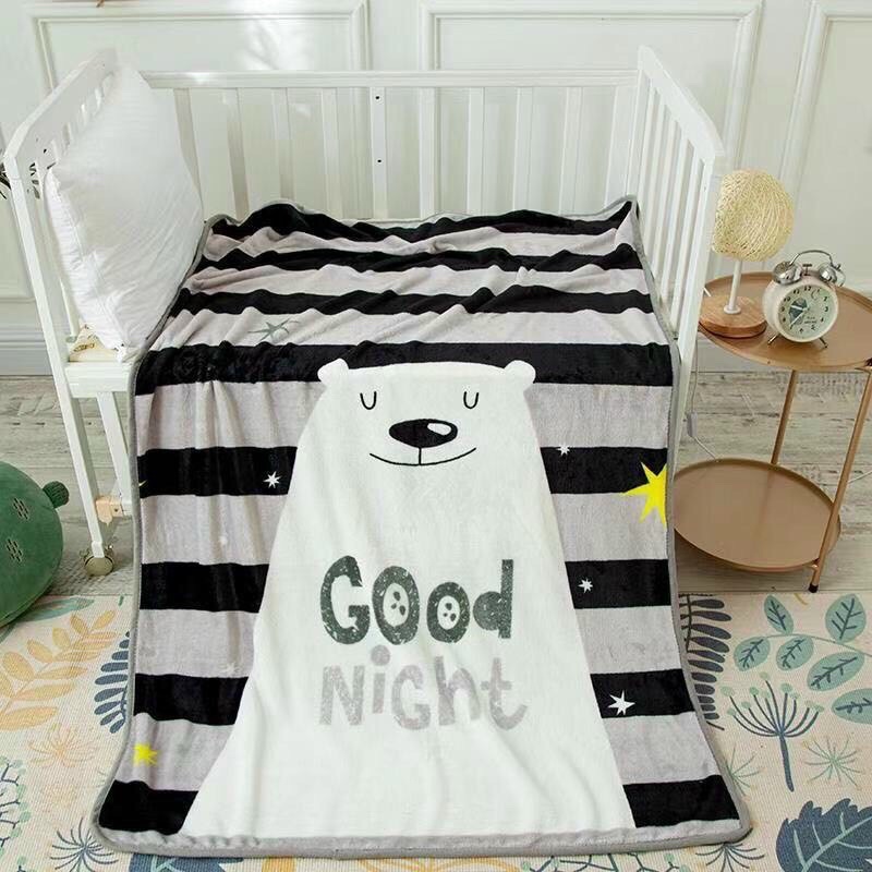 Chăn lông tuyết 2 mặt siêu cinh cho cả bé trai và gái (kt1m*1m4)