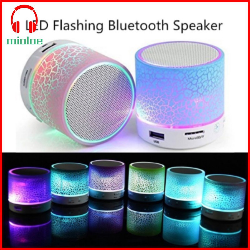  🔥 ｛Khuyến mãi hấp dẫn｝Loa di động LED đầy màu sắc hỗ trợ Bluetooth / USB / AUX / TF Card / FM  Igoood