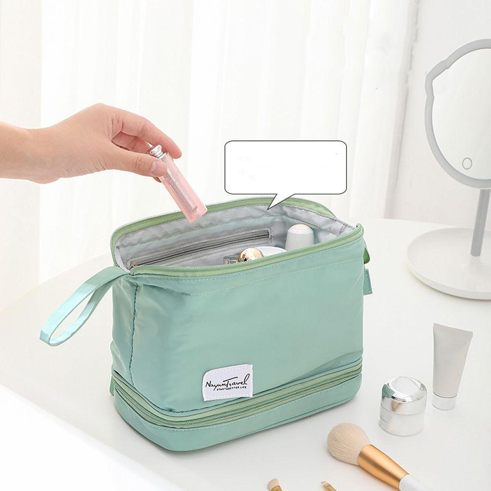 Túi Đựng Mỹ Phẩm QUINTON Hai Lớp In Chữ Thanh Lịch