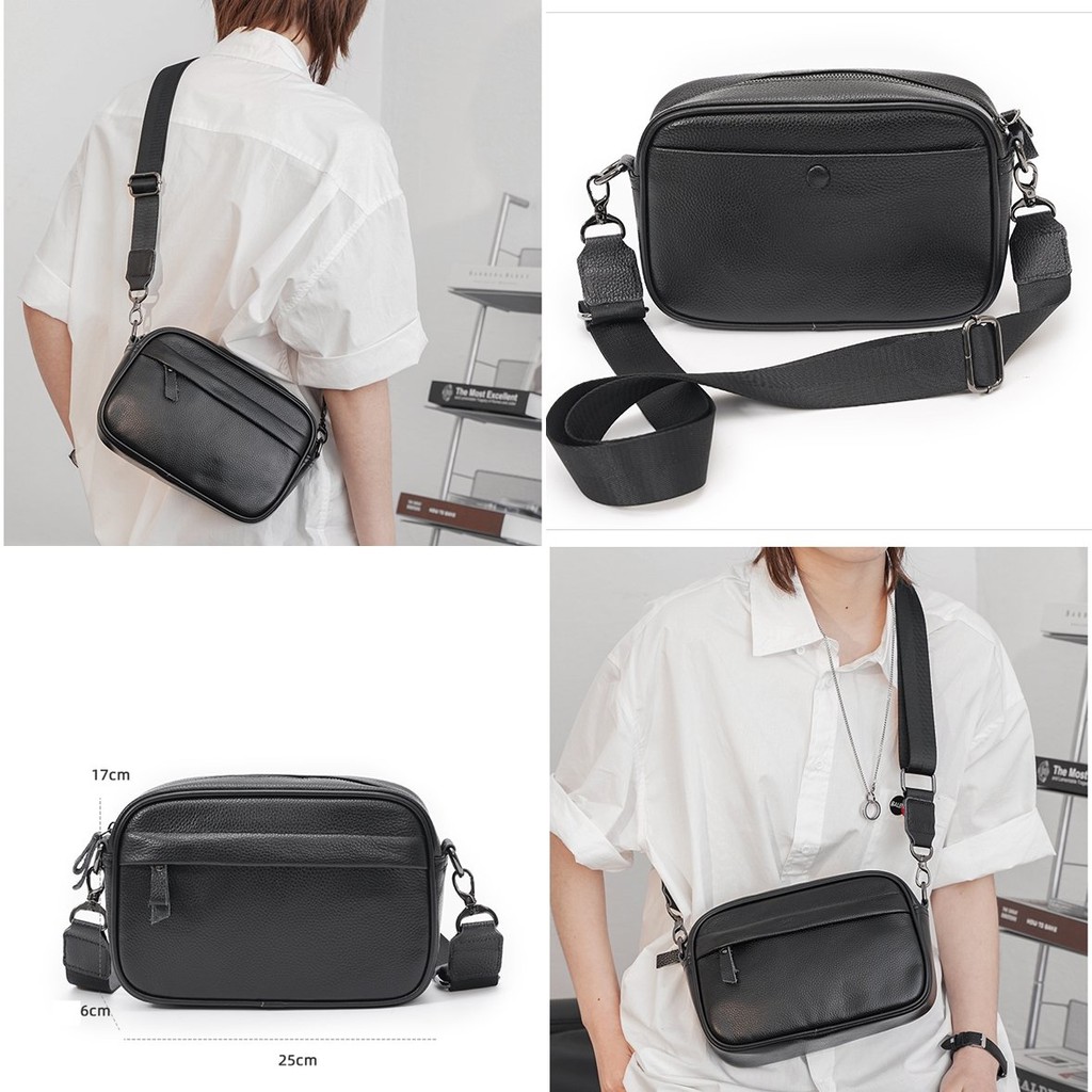 Túi đeo chéo 5191 Unisex W2P chất da PU cao cấp chống thấm nước chống bào mòn Ulzzang