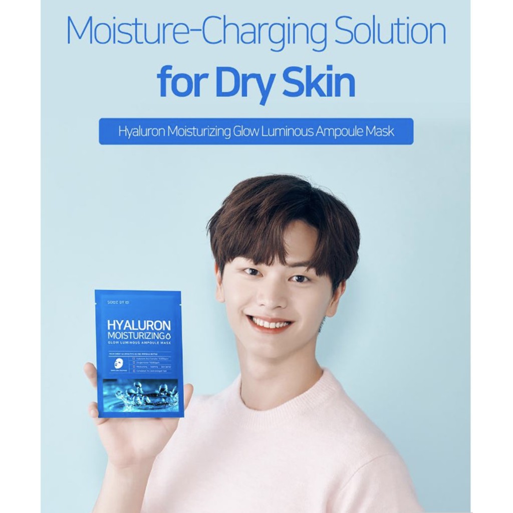 Mặt Nạ Giấy Some By Mi Hyaluron Moisturizing Sheet Mask 25gr_Xanh Dương