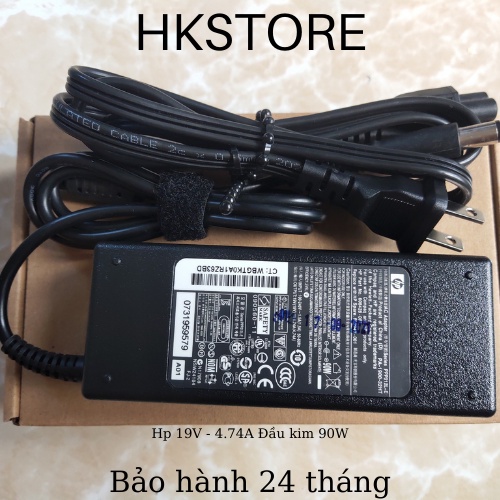 Sạc Laptop Hp 19V-4.74A 90W Đầu Kim Hp Dv4 Dv5 Dv6 2510p 2710p 6510 6530 6710 6910 8460 8560p 8570p 8470 8510 8710 Cq43